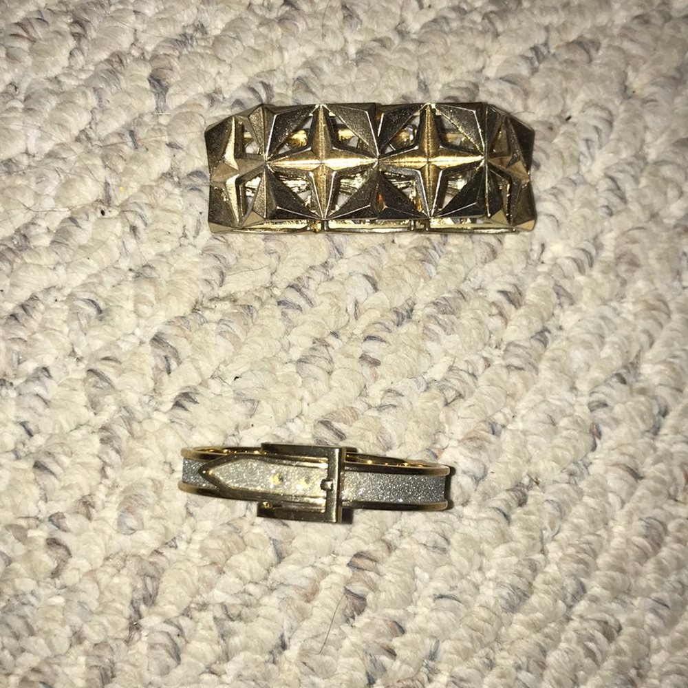 Two gold bracelets